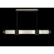 Bond LED 60 inch Black and Gold Pendant Ceiling Light in Bahama Sand Studio Glass, Black/Gold