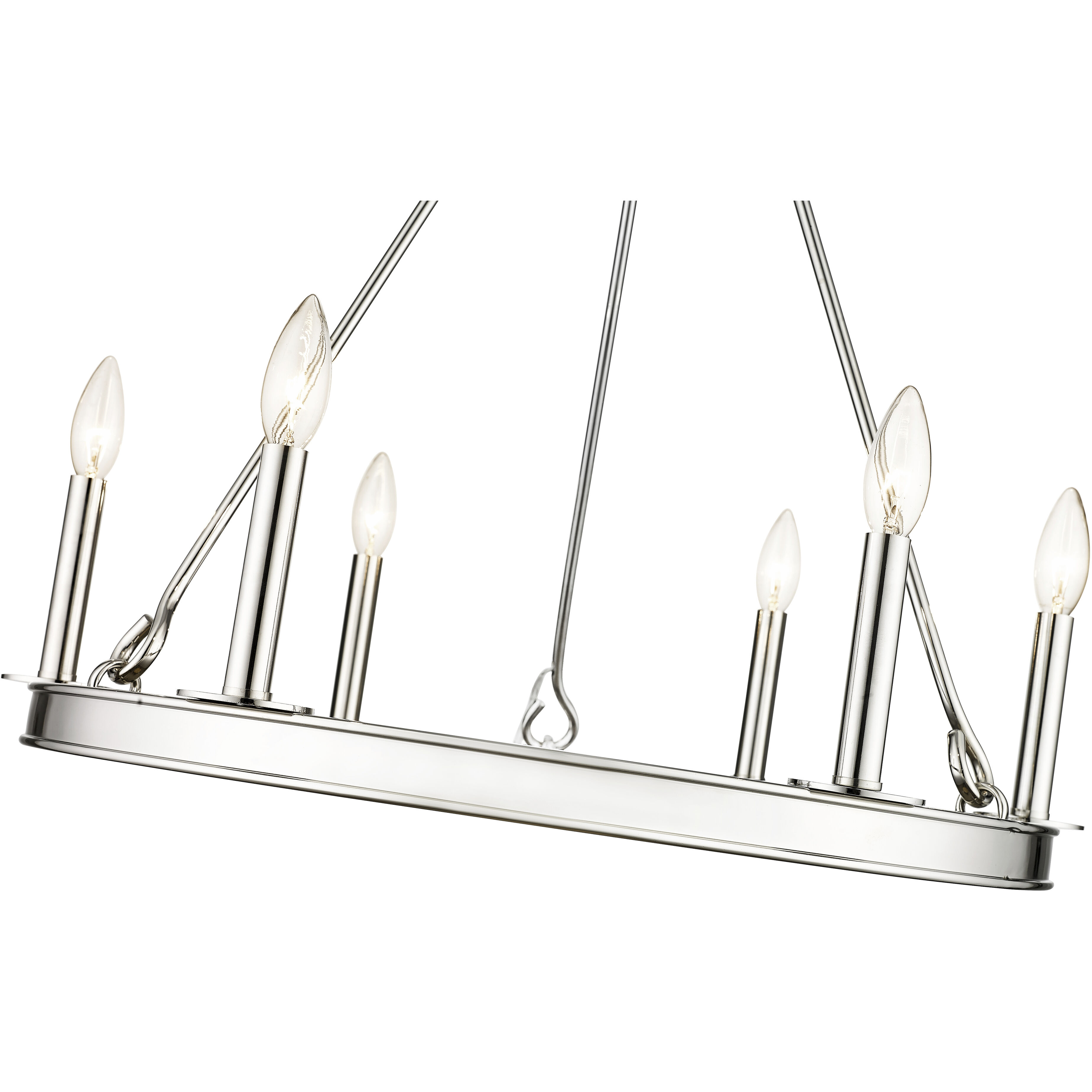 Barclay 6 Light 25 inch Polished Nickel Chandelier Ceiling Light