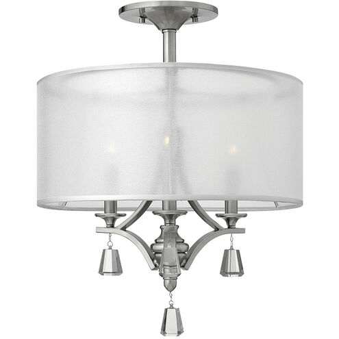 Mime LED 17.5 inch Brushed Nickel Foyer Light Ceiling Light, Flush Mount