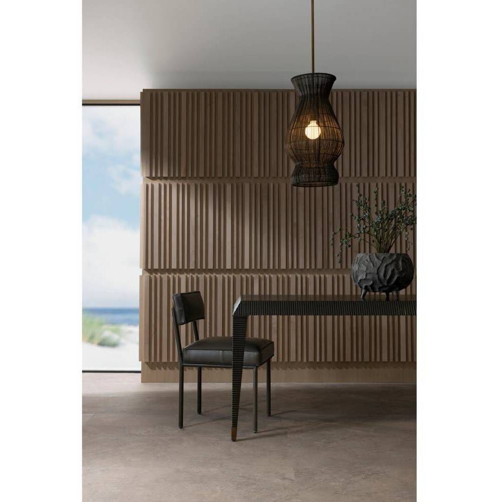 Turks 1 Light 15 inch Dark Brown Stained Pendant Ceiling Light