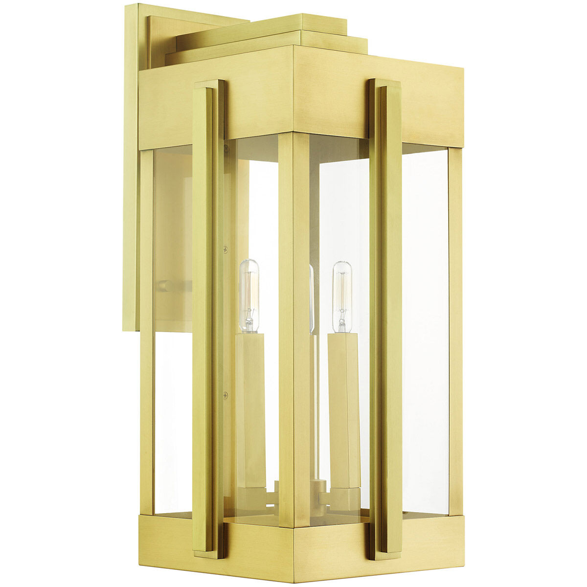 Lexington 3 Light 23 inch Natural Brass Outdoor Wall Lantern