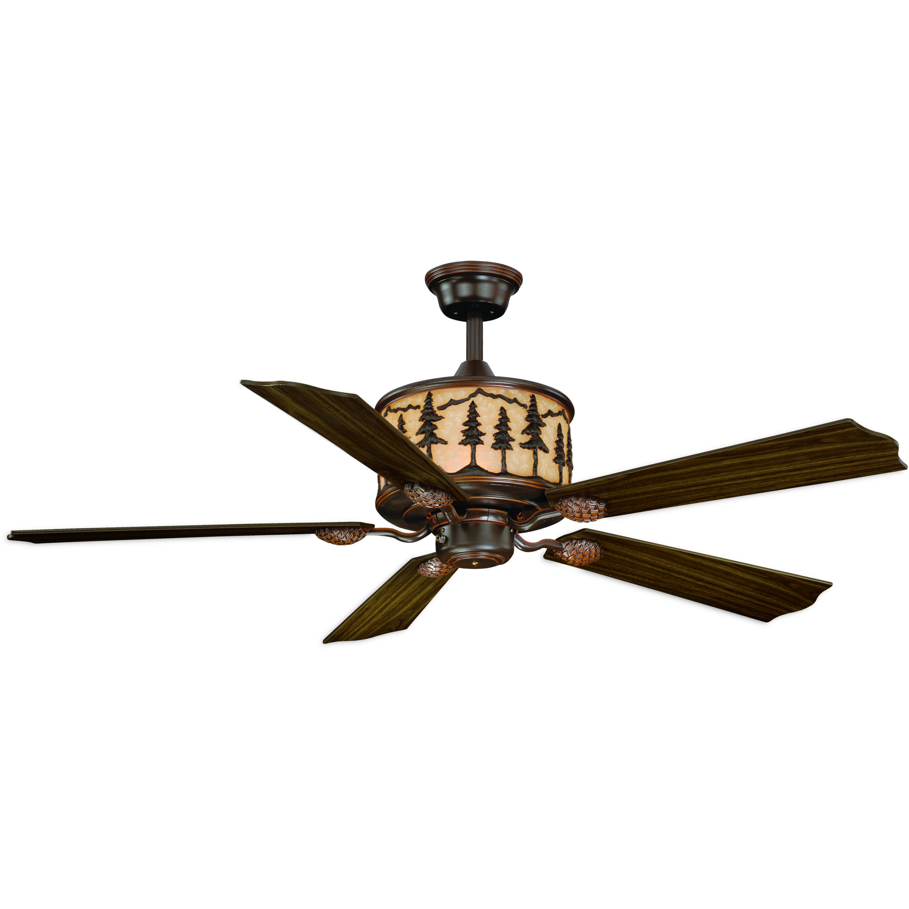 Yosemite 56 inch Burnished Bronze with Rosewood-Dark Walnut Blades Ceiling Fan