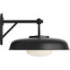 Richard June Liora 1 Light 10.63 inch Textured Black Outdoor Wall Light