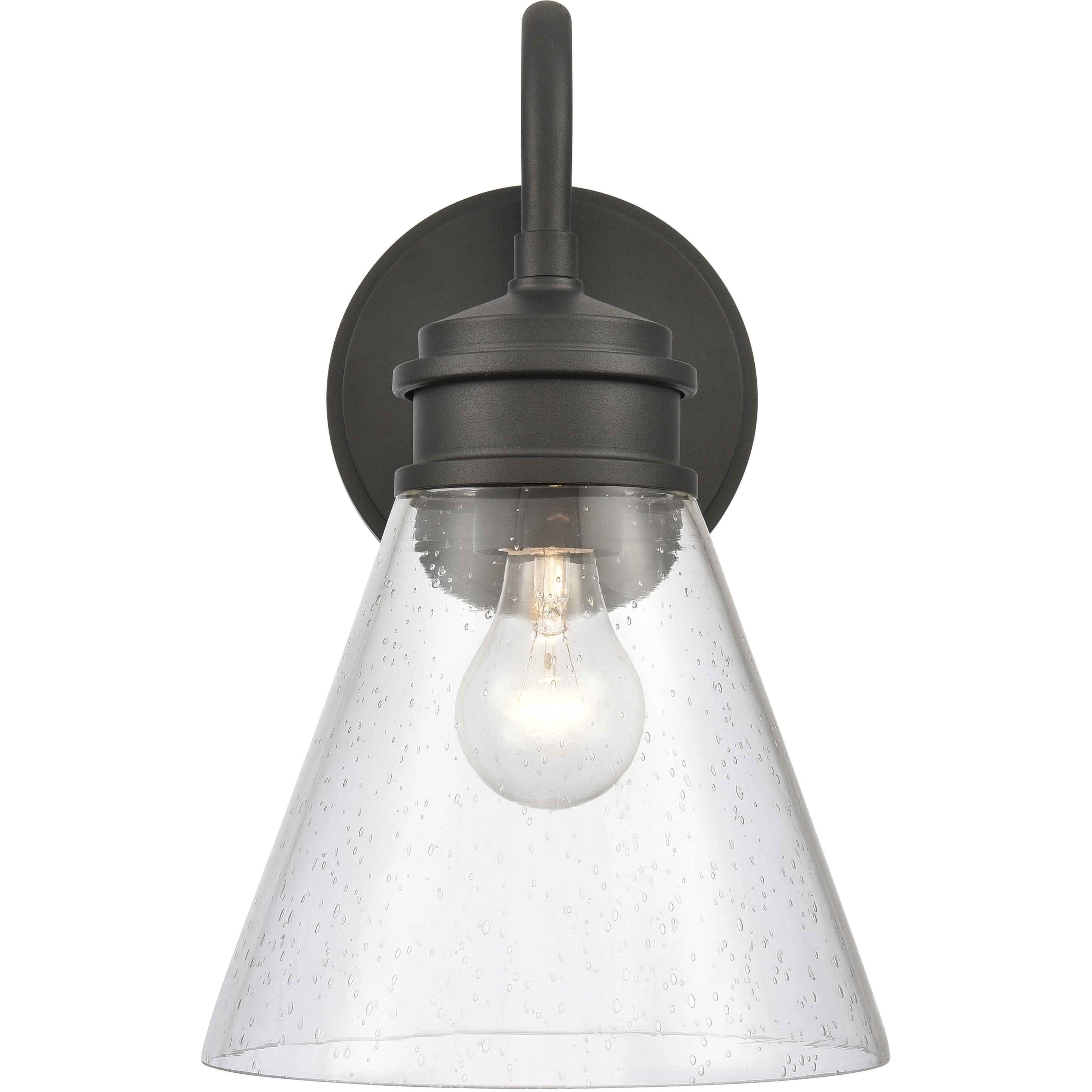 Dovas 1 Light 13.5 inch Textured Black Outdoor Wall Sconce