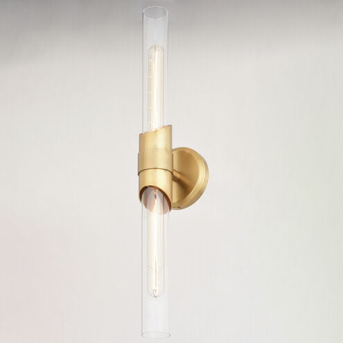 Webster LED 4.75 inch Natural Brass Bathroom Light Wall Light