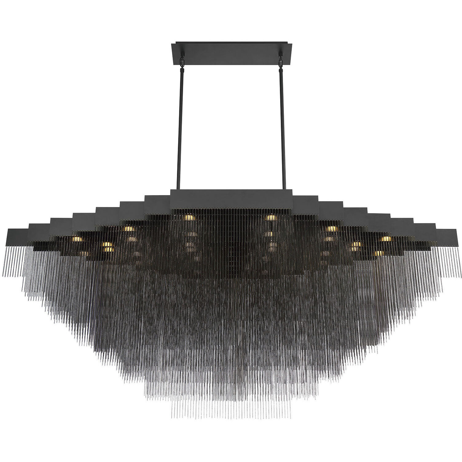 Bloomfield LED 28.5 inch Black Chandelier Ceiling Light