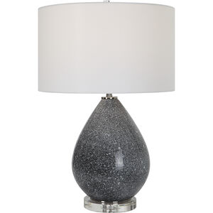 Nebula 26 inch 150.00 watt Black and White Speckled Glaze Table Lamp Portable Light