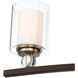 Studio 5 4 Light 33 inch Painted Bronze/Natural Brush Bath Light Wall Light
