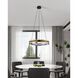 Grazia LED 24.25 inch Matte Black and Brushed Gold Chandelier Ceiling Light