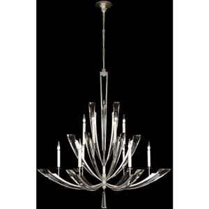 Vol de Cristal 12 Light 54 inch Silver Chandelier Ceiling Light