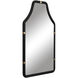 Federal Case 40 X 22 inch Matte Black and French Gold Wall Mirror
