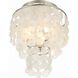 Brielle 3 Light 13 inch Antique Silver Flush Ceiling Light