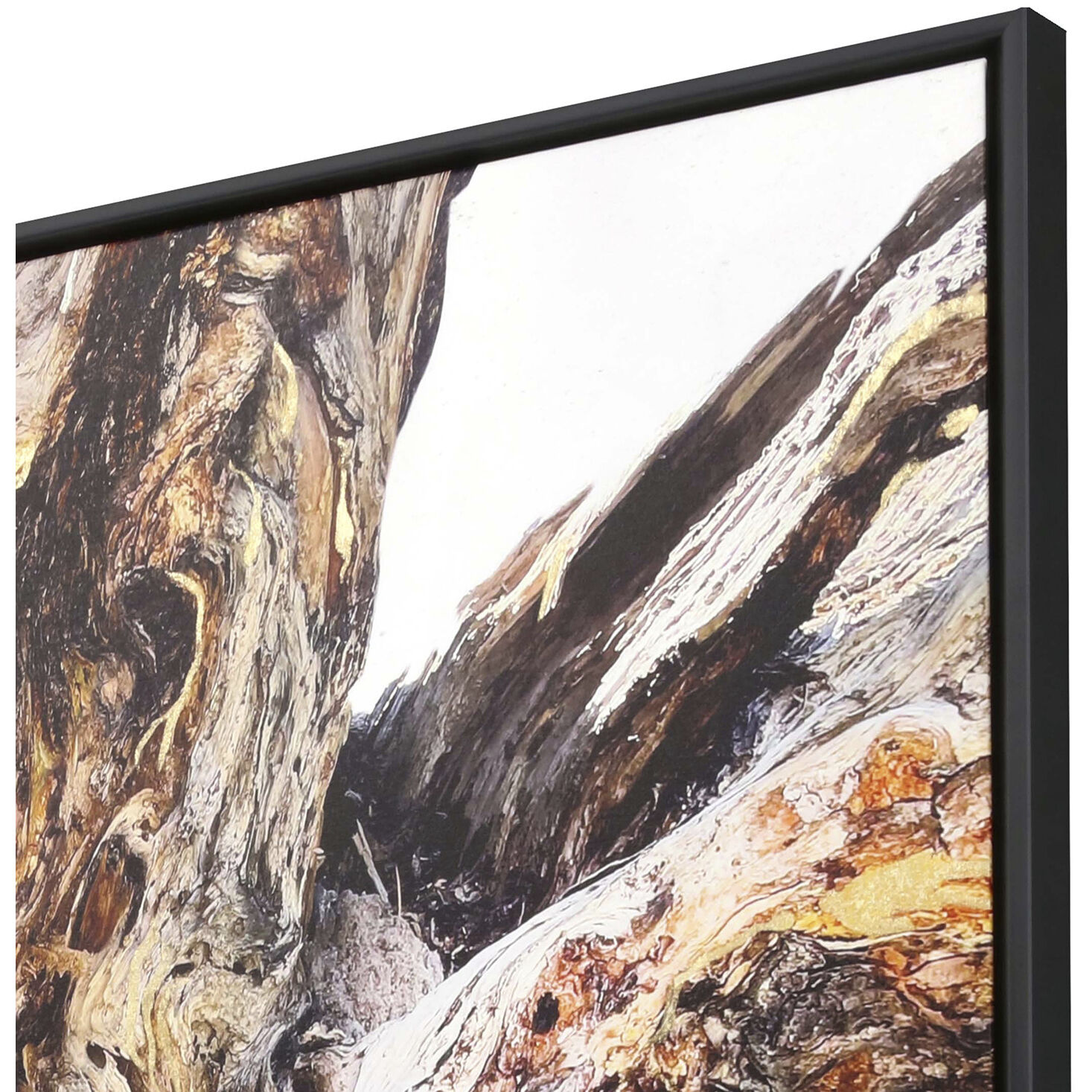 Tree of Life Brown and Metallic and White Canvas, The Studio