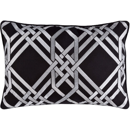 Pagoda 20 inch Metallic - Silver, Black Pillow Kit