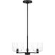 Drew & Jonathan Lochdale 3 Light 17.88 inch Midnight Black Chandelier Ceiling Light, Small