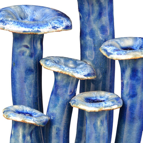 Wild Blue Mushrooms 5 X 2.75 inch Sculptures, Set of 3