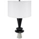 Anita 26.7 inch 40.00 watt Black and White with Natural Table Lamp Portable Light