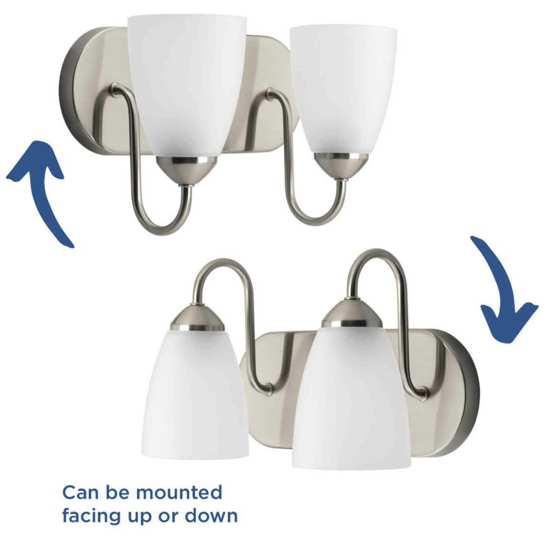 Gather 2 Light 12 inch Brushed Nickel Bath Vanity Wall Light in Bulbs Not Included, Standard