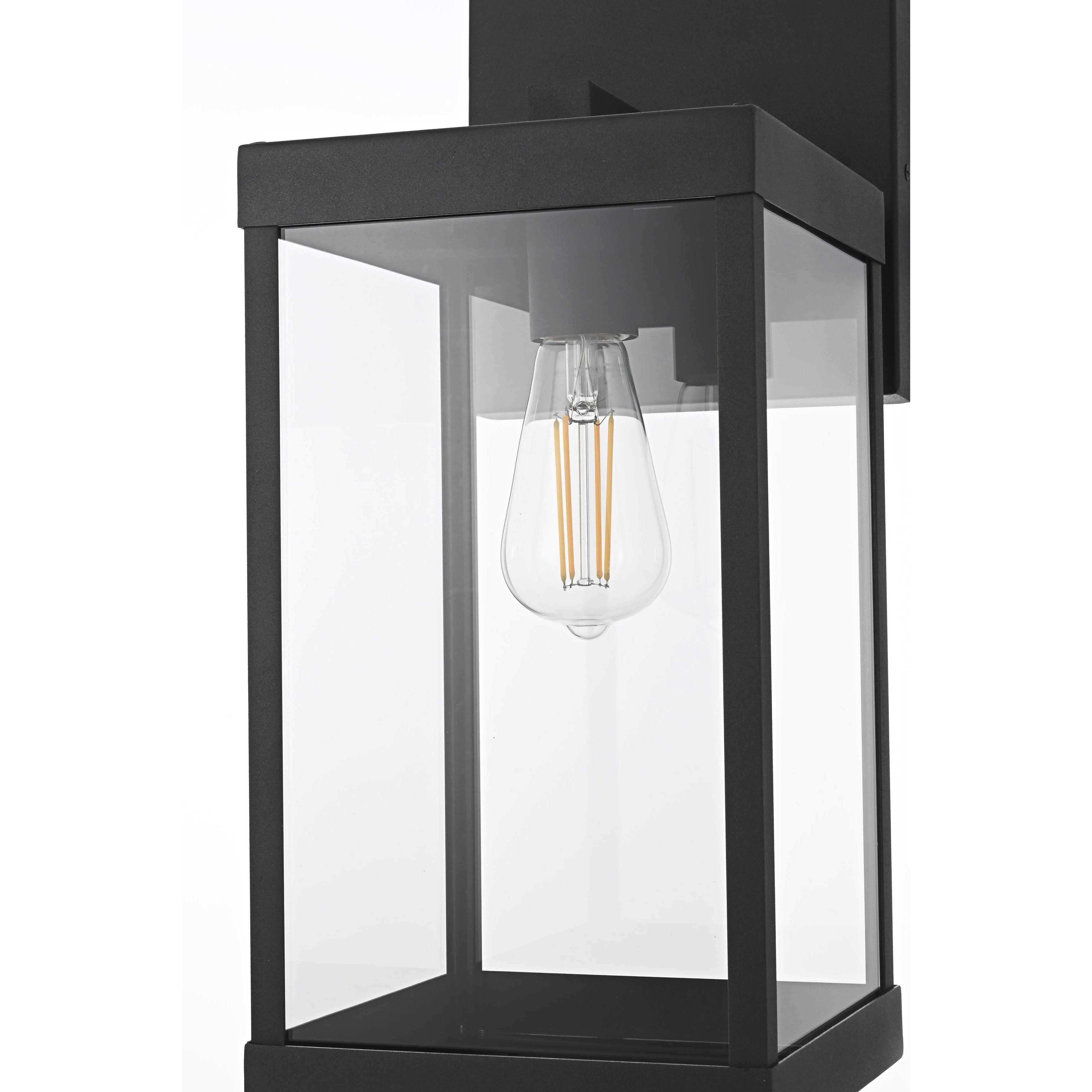 Peter 1 Light 18 inch Black Outdoor Wall Sconce