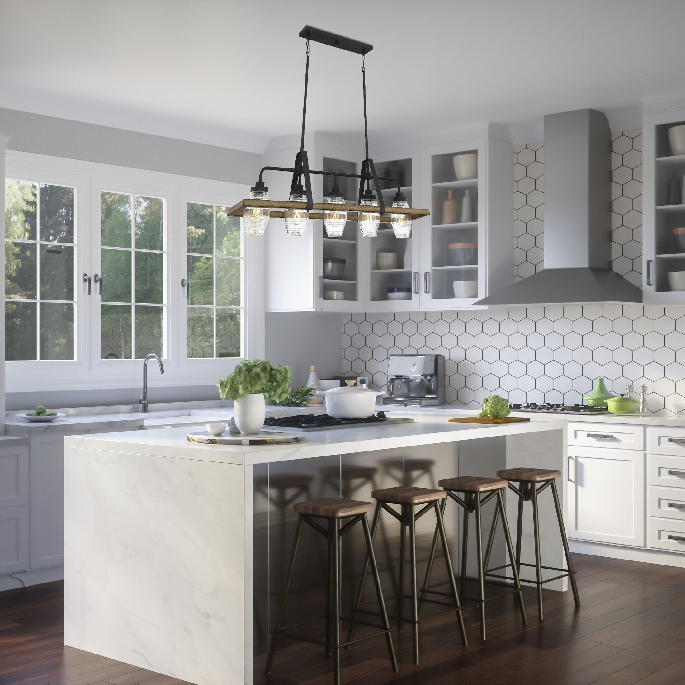 5 light island pendant cheap