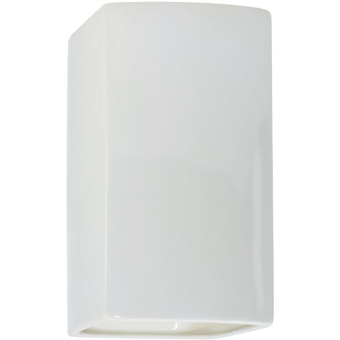 Ambiance 1 Light 13.5 inch Gloss White Outdoor Wall Sconce in Incandescent, Gloss White/Gloss White