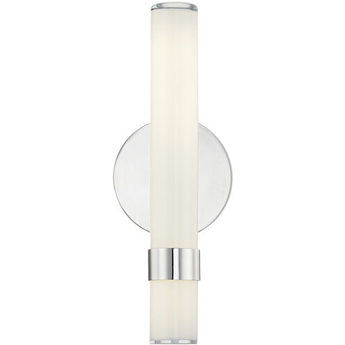 Madison LED 2.38 inch Polished Nickel and Glossy Opal Bath Vanity Light Wall Light