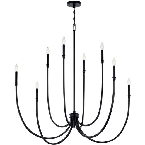 Malene 8 Light Black Chandelier Foyer Ceiling Light