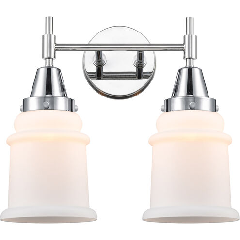 Caden 2 Light 15 inch Polished Chrome Bath Vanity Light Wall Light in Matte White Glass