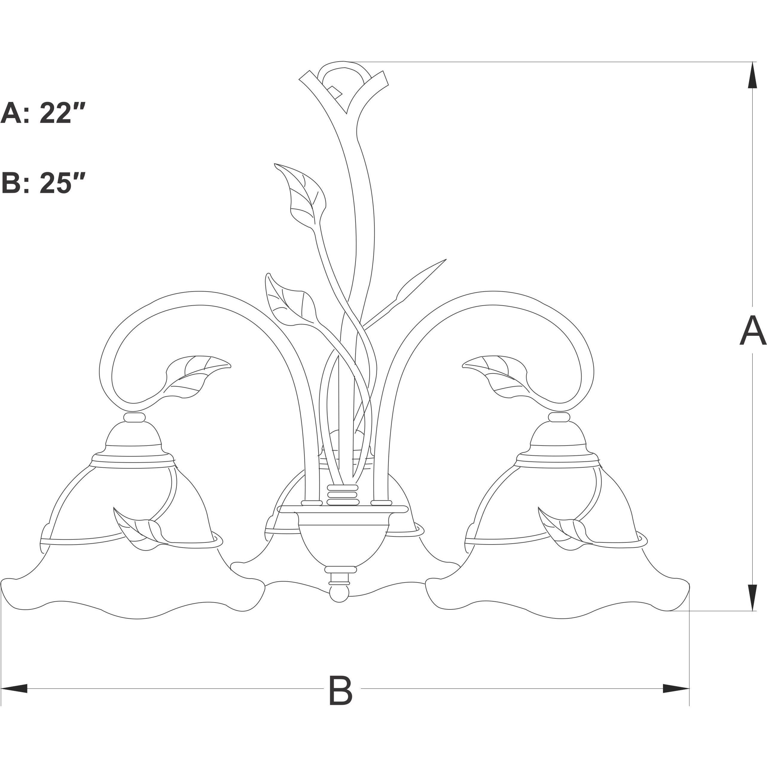 Vine LED 25 inch Oil Shale Chandelier Ceiling Light