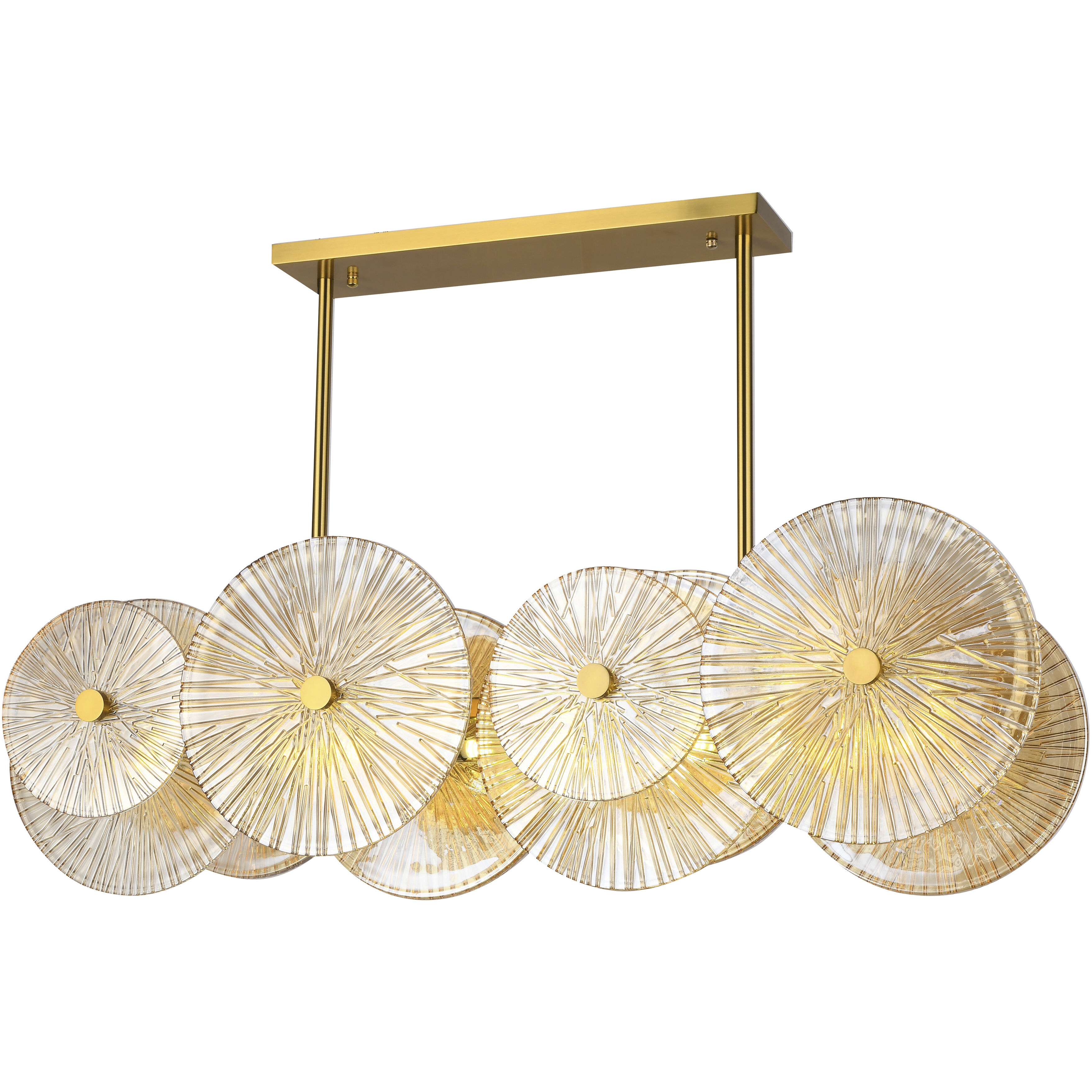 Canada 12 Light 15.7 inch Brass Chandelier Ceiling Light