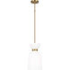 kate spade new york Londyn 1 Light 9 inch Burnished Brass with Milk White Glass Pendant Ceiling Light