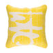 Bristle 20 X 20 inch Bright Yellow and Ivory Throw Pillow