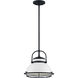 Upton 1 Light 12 inch Gloss White and Black Accents Pendant Ceiling Light