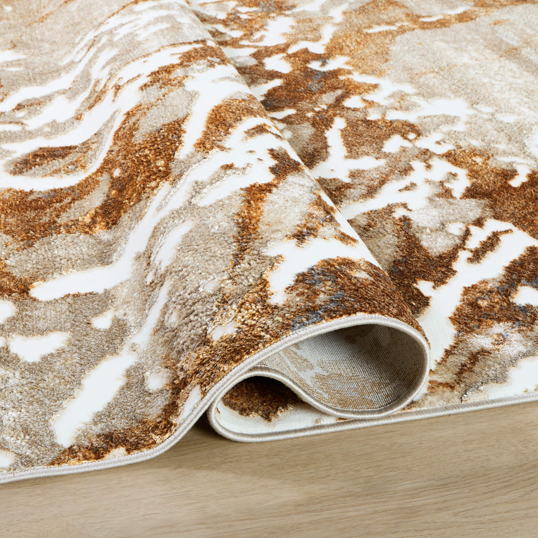 Melet 90 X 63 inch Gold Rug in 5 x 7