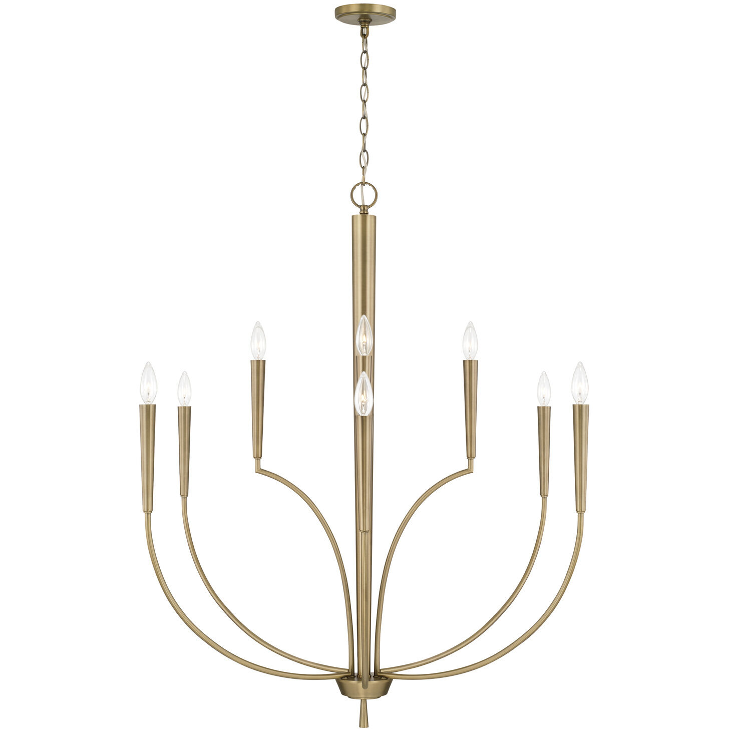 Holden 10 Light 40 inch Aged Brass Chandelier Ceiling Light