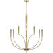 Holden 10 Light 40 inch Aged Brass Chandelier Ceiling Light