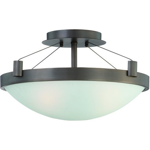 Suspended 3 Light 17.25 inch Copper Bronze Patina Semi Flush Ceiling Light