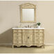 Danville 60 X 21 X 36 inch Antique Beige Vanity Sink Set