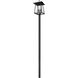 Rainer 5 Light 121.5 inch Black Outdoor Post Mounted Fixture in G9