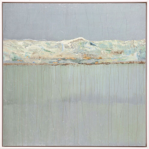 Beyond the Edge Green and Neutral Framed Art