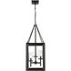 Smyth Pendant Ceiling Light in Matte Black, Clear Glass