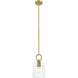 Downtown Urban Hudson 1 Light 6 inch Brushed Brass Mini Pendant Ceiling Light