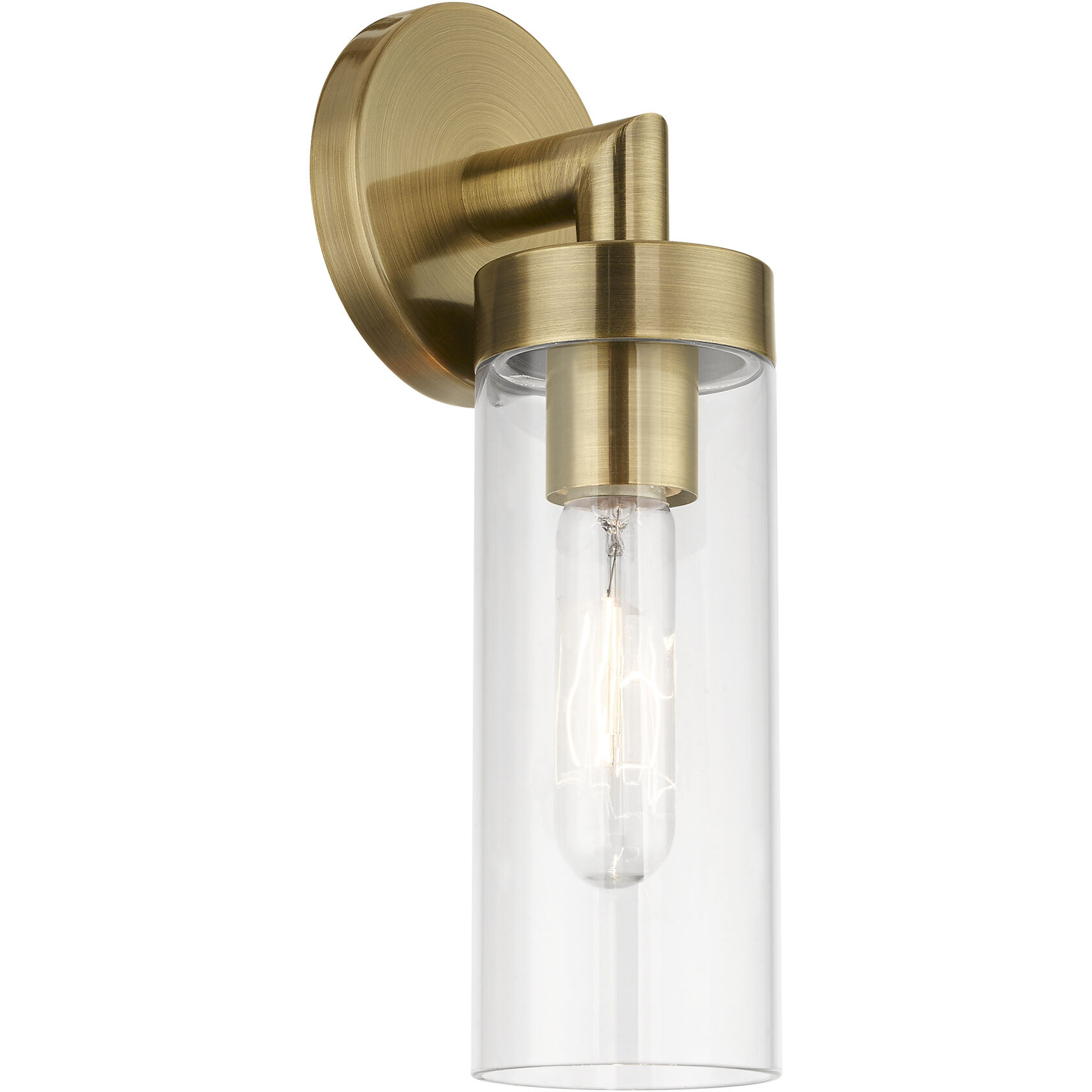 Ludlow 1 Light 4 inch Antique Brass ADA Single Sconce Wall Light, Single