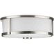 Gilliam 2 Light 12.62 inch Brushed Nickel Flushmount Ceiling Light