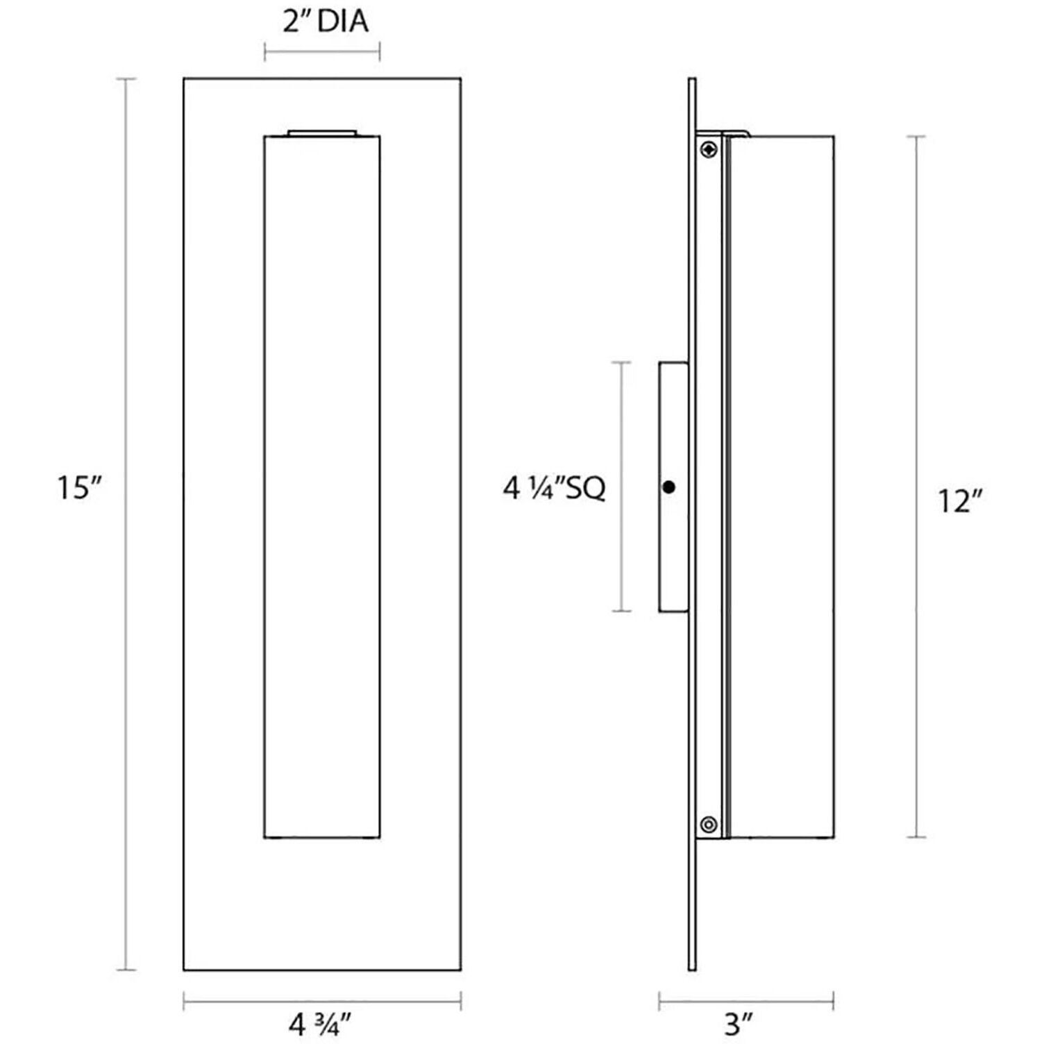 Tubo Slim LED 4.75 inch Polished Chrome ADA Sconce Wall Light in Flat