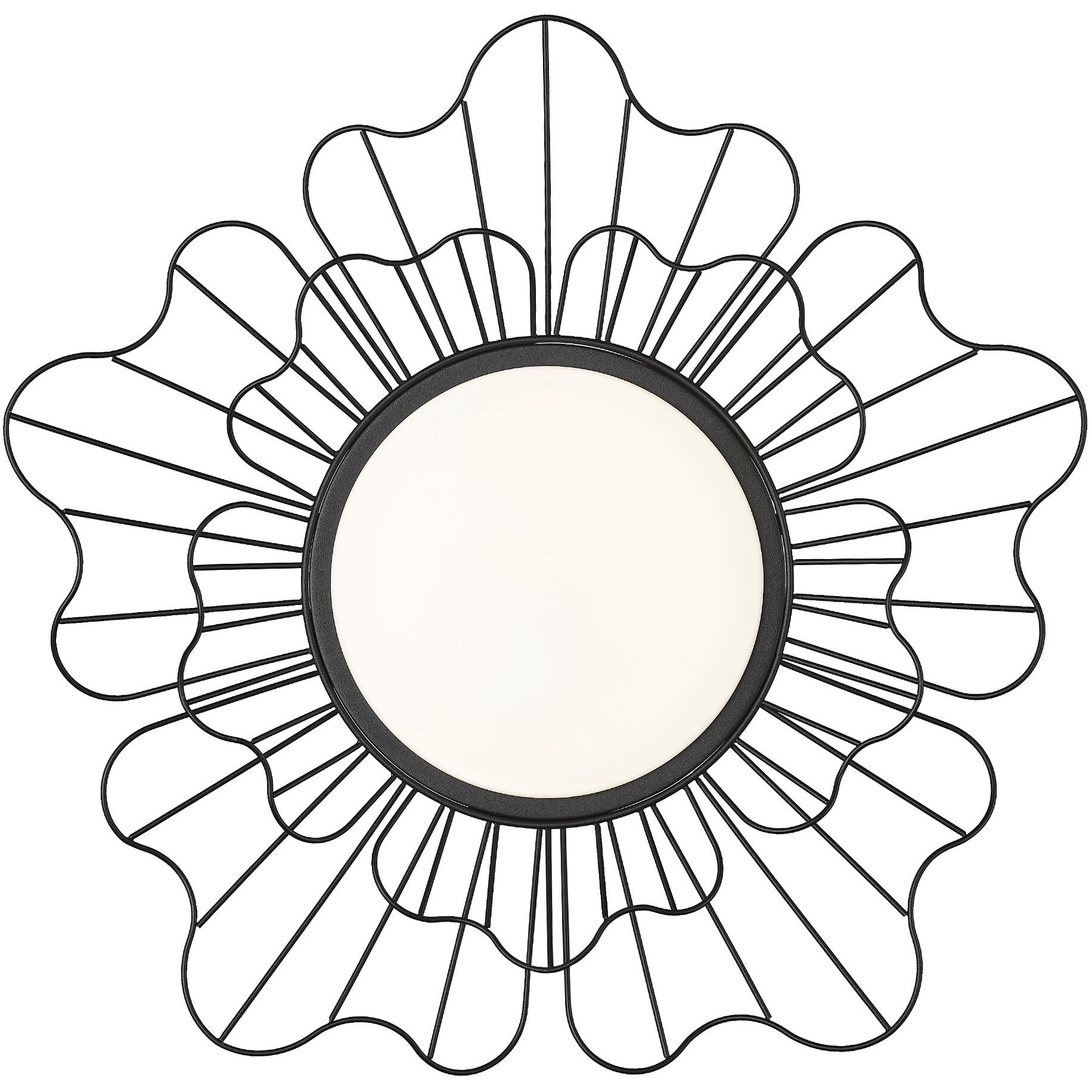 Yasmin LED 23.63 inch Natural Black Flush Mount Ceiling Light