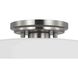 Adley 1 Light 8.62 inch Brushed Nickel Flush Mount Ceiling Light
