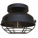Ringley 1 Light 8.5 inch Matte Black Semi Flush Mount Ceiling Light