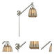 Chatham 35 inch 3.50 watt Satin Nickel Swing Arm Wall Light, Franklin Restoration