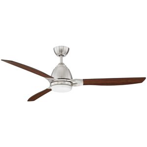 Eris 52 inch Satin NIckel with Walnut Blades Ceiling Fan